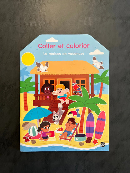 Coller et colorier - la maison de vacances