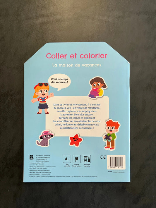 Coller et colorier - la maison de vacances