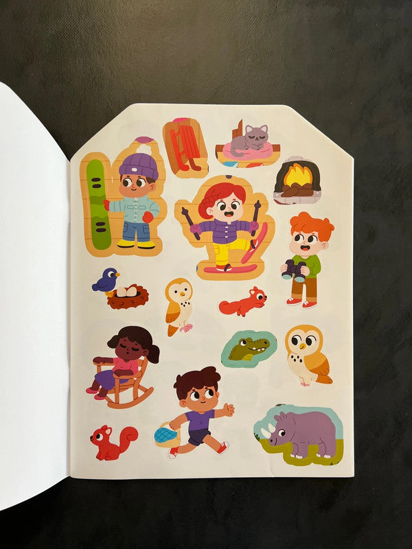 Coller et colorier - la maison de vacances