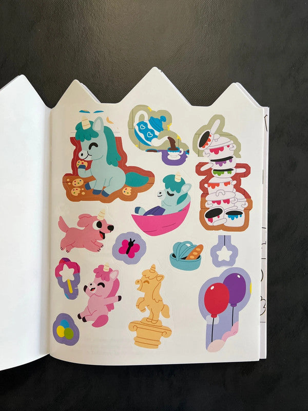 Coller et colorier - la maison des licornes