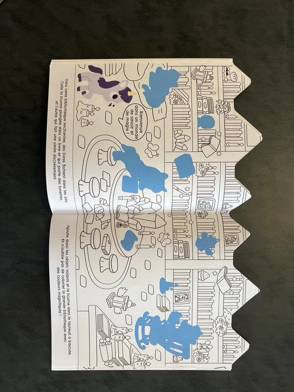 Coller et colorier - la maison des licornes