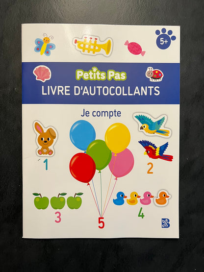 Livre d'autocollants - je compte