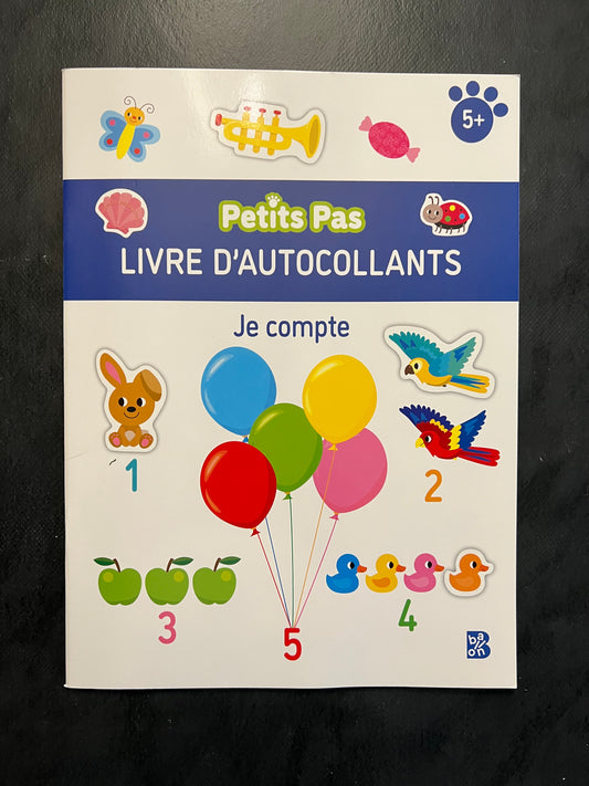Livre d'autocollants - je compte