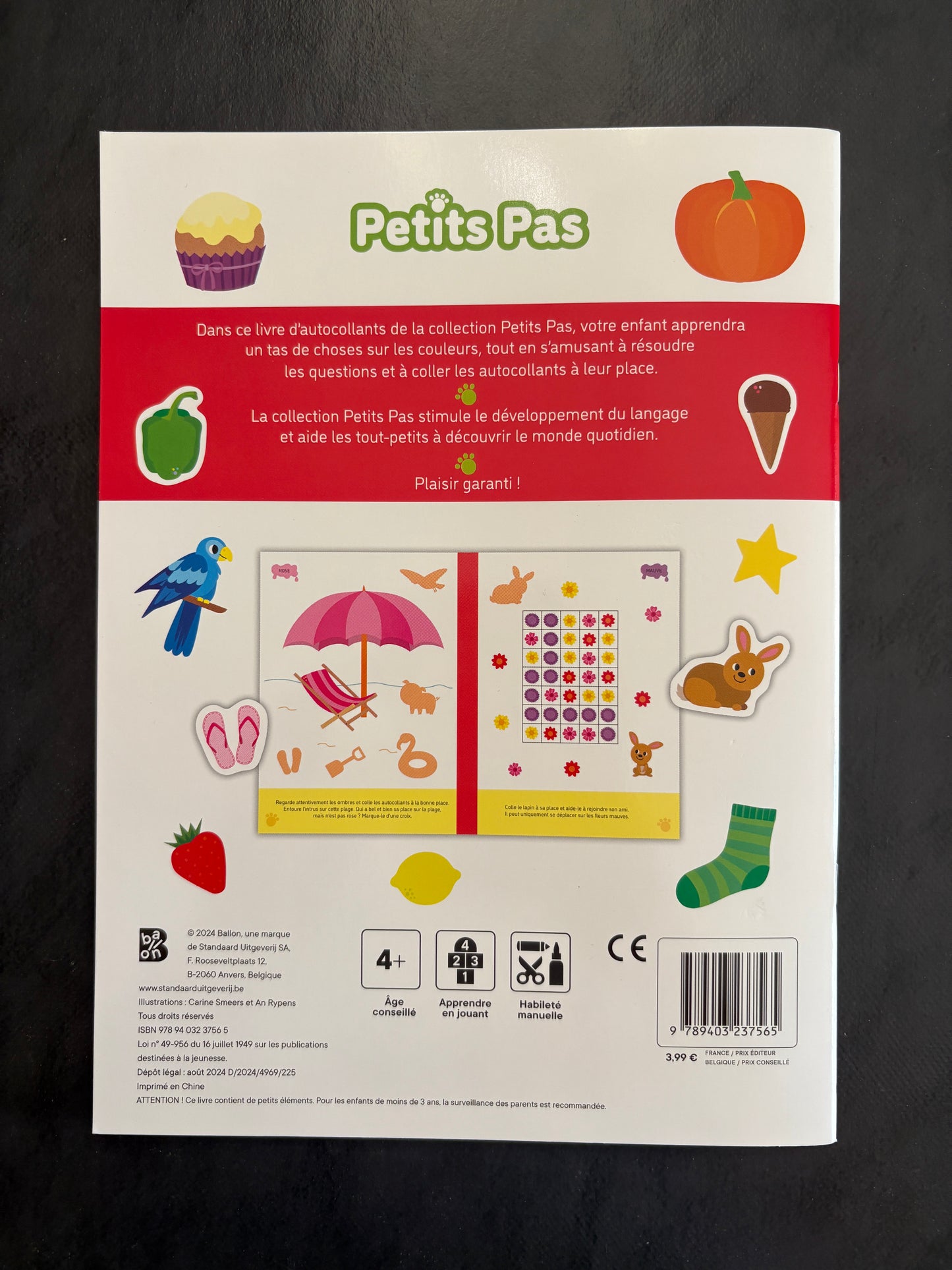 Livre d'autocollants - les couleurs