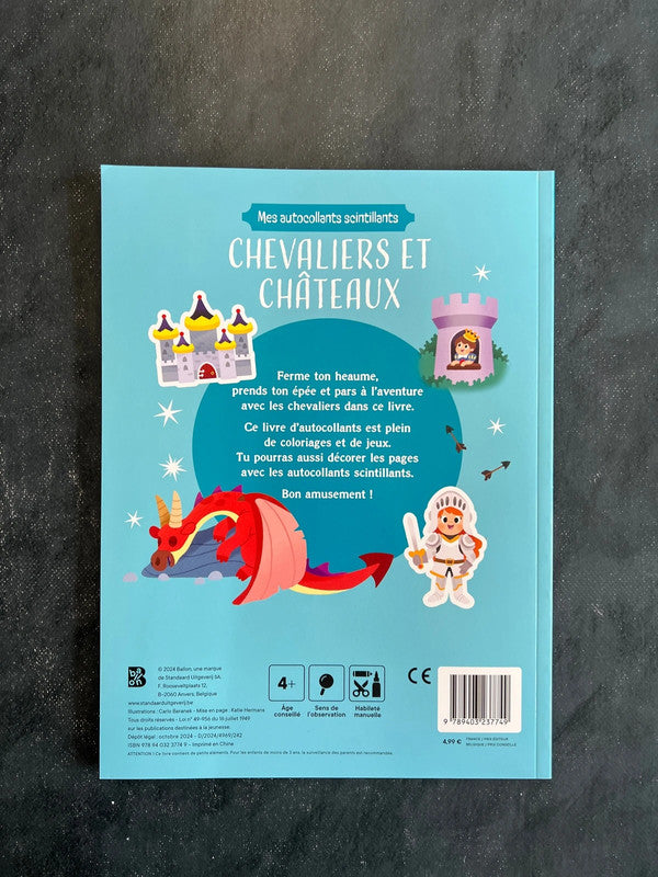 Mes autocollants scintillants - chevaliers et châteaux