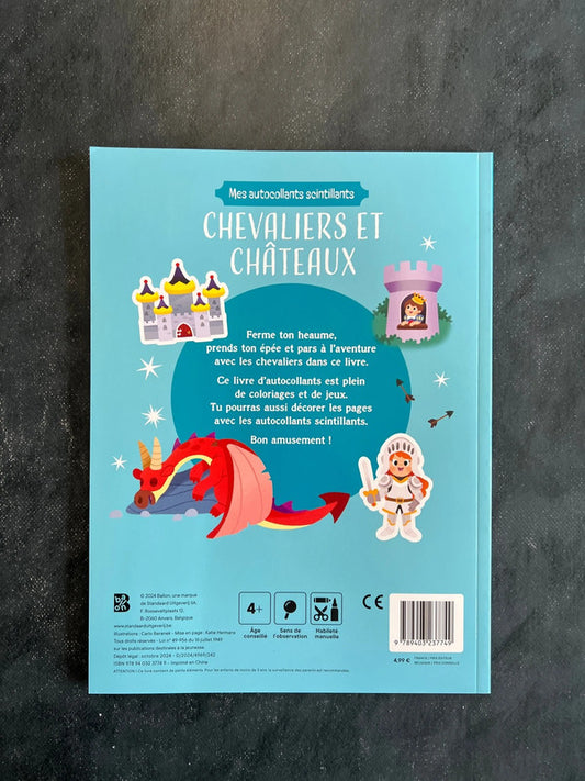 Mes autocollants scintillants - chevaliers et châteaux