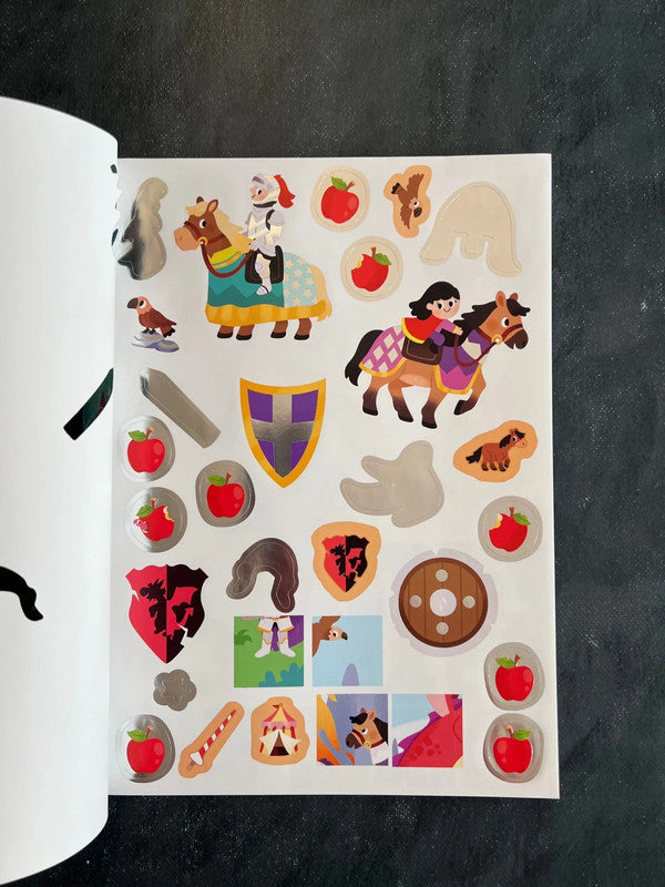 Mes autocollants scintillants - chevaliers et châteaux