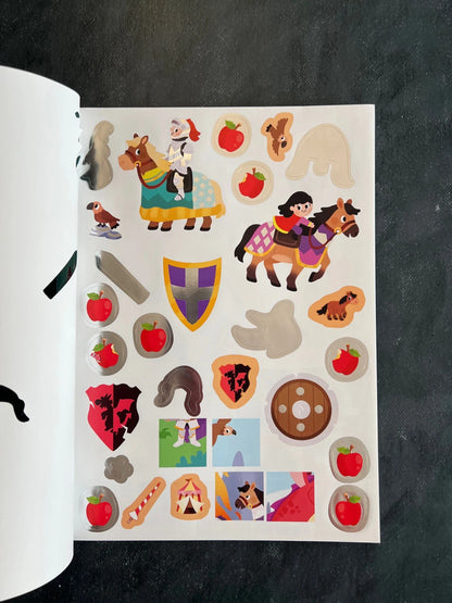 Mes autocollants scintillants - chevaliers et châteaux