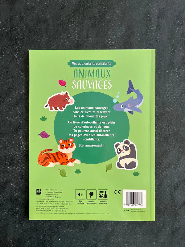 Mes autocollants scintillants - animaux sauvages