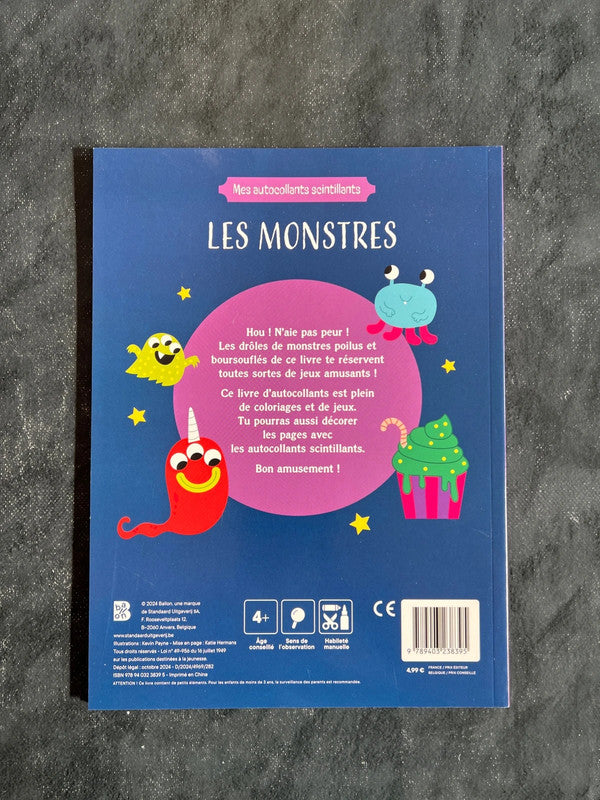 Mes autocollants scintillants - les monstres