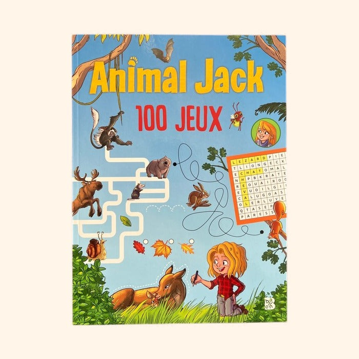 100 Jeux - Animal Jack | Livre-jeu pour enfants 5-8 ans
