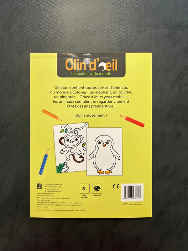 Coloriages - les animaux du monde