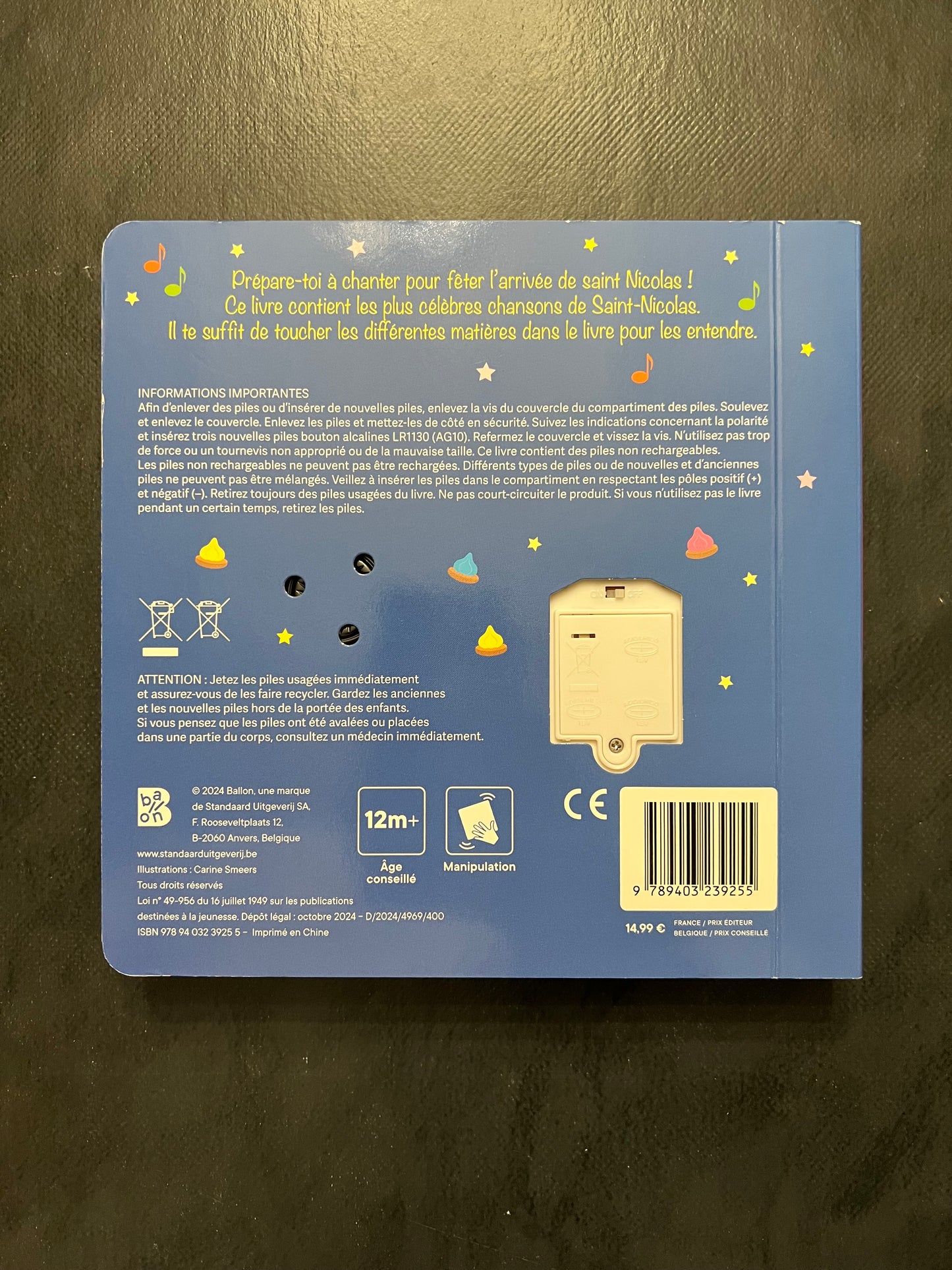 Mon livre sonore à toucher - Saint-nicolas