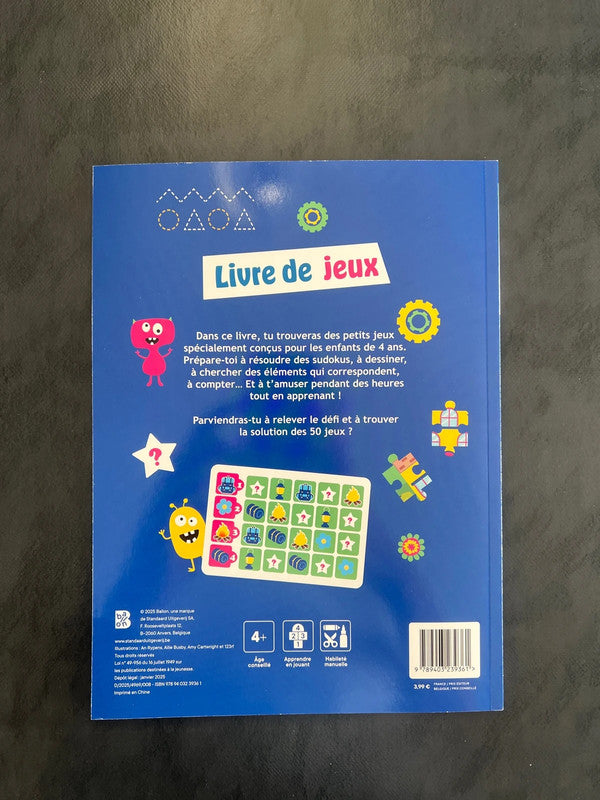 Livre de jeux - dès 4 ans
