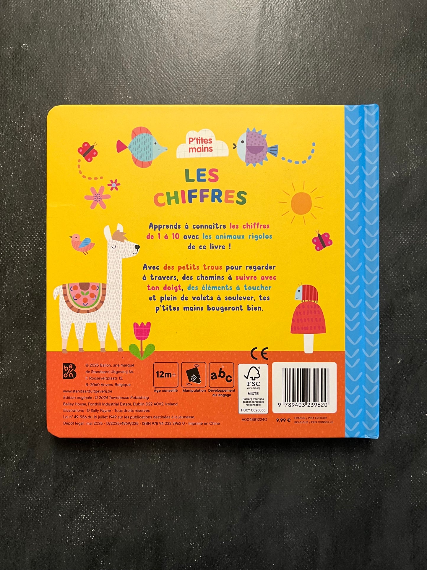 Livre jeu avec des éléments à toucher - les chiffres