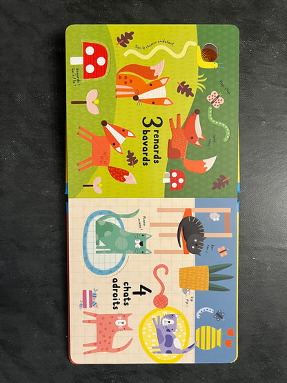Livre jeu avec des éléments à toucher - les chiffres