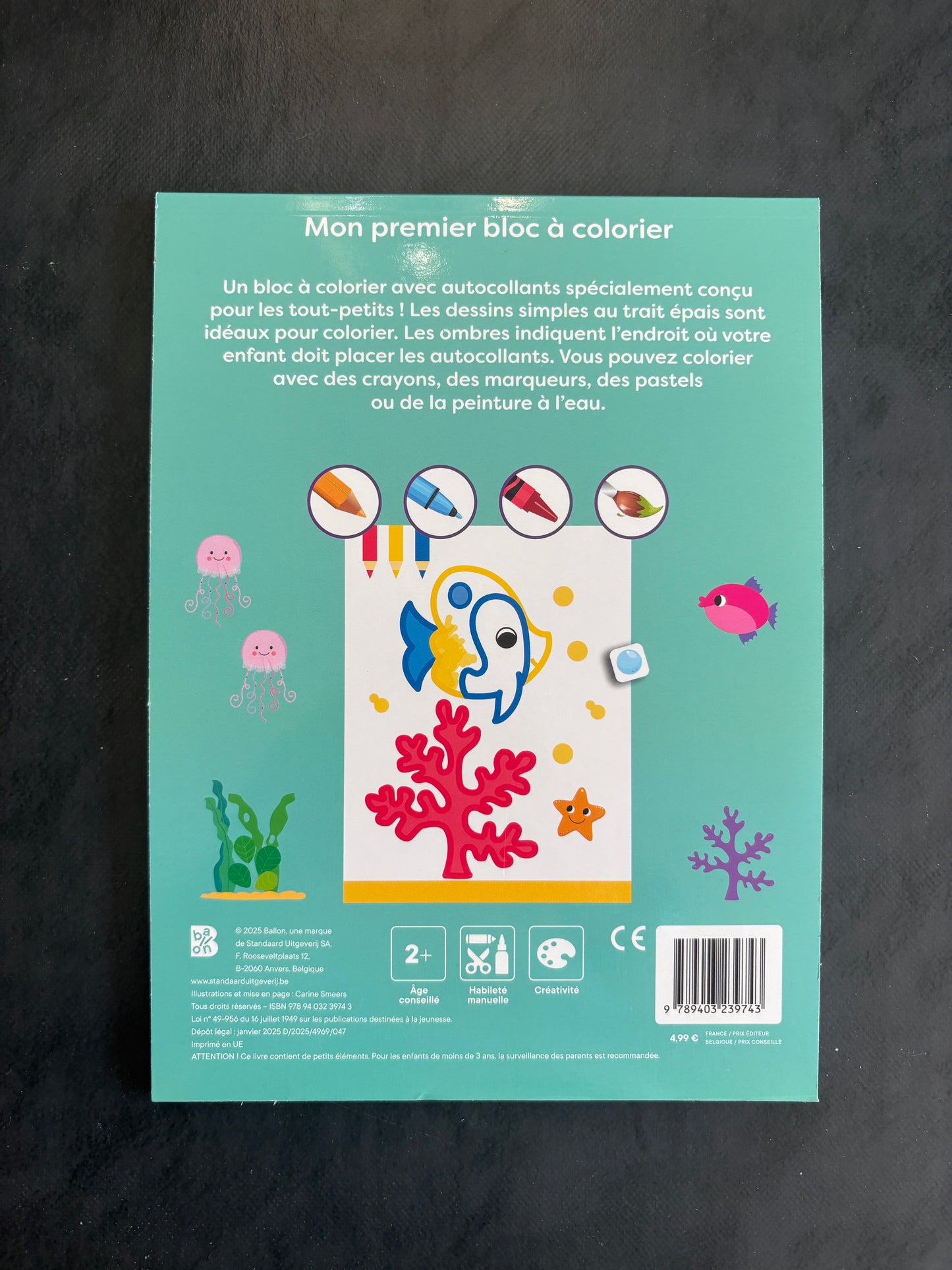 Mon premier bloc à colorier - sous l'eau