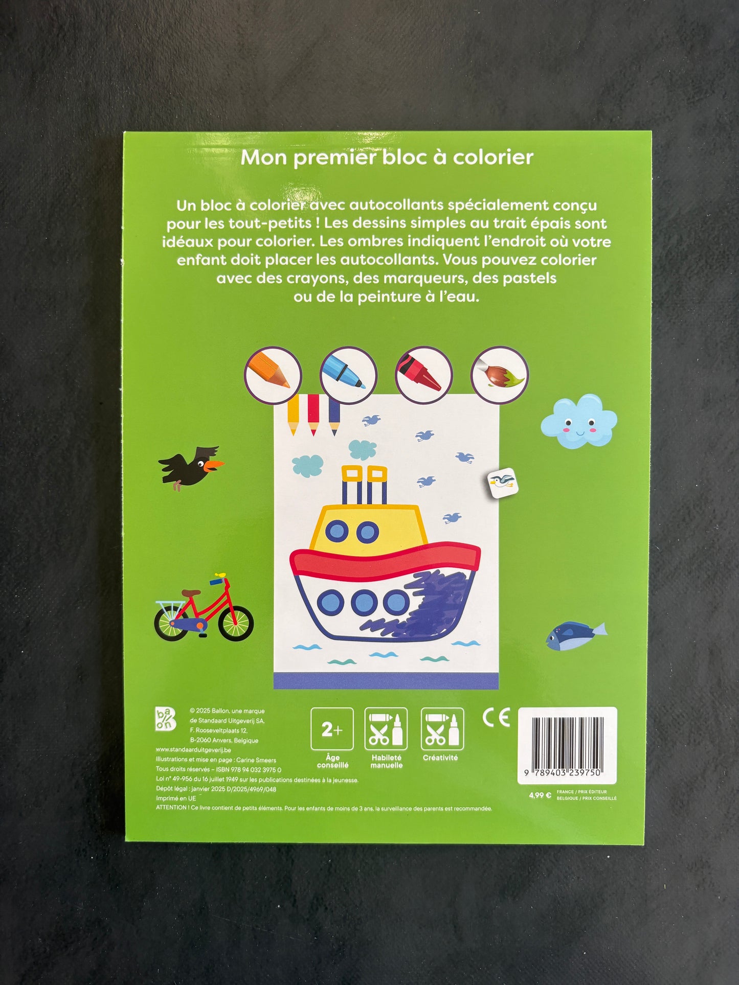 Mon premier bloc à colorier - ça bouge