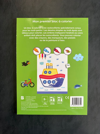 Mon premier bloc à colorier - ça bouge