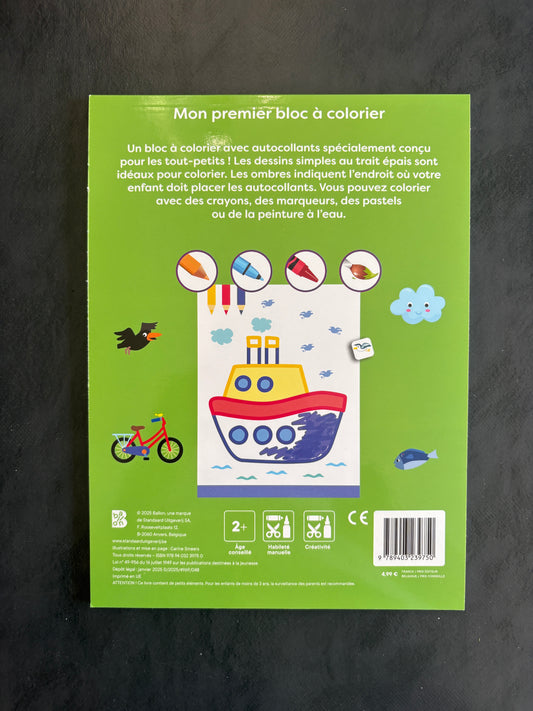 Mon premier bloc à colorier - ça bouge