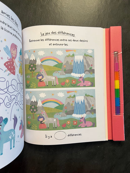 Mon super livre de jeux de maternelle - les licornes