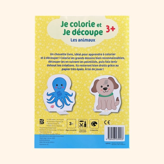 Je colorie et je découpe - les animaux | Dès 4 ans