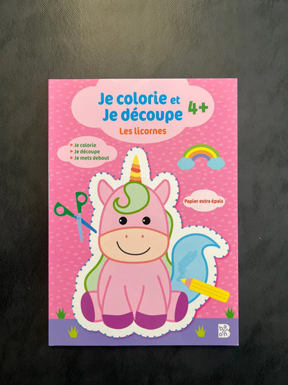 Je colorie et je découpe - les licornes