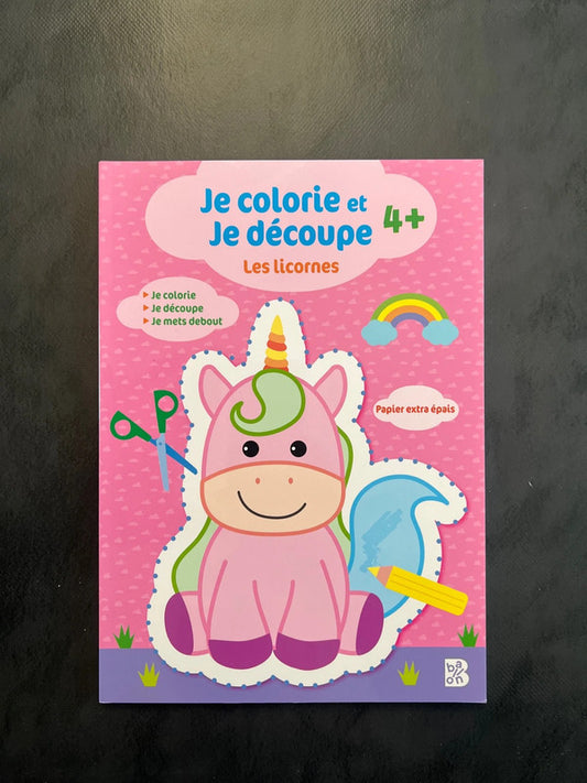 Je colorie et je découpe - les licornes