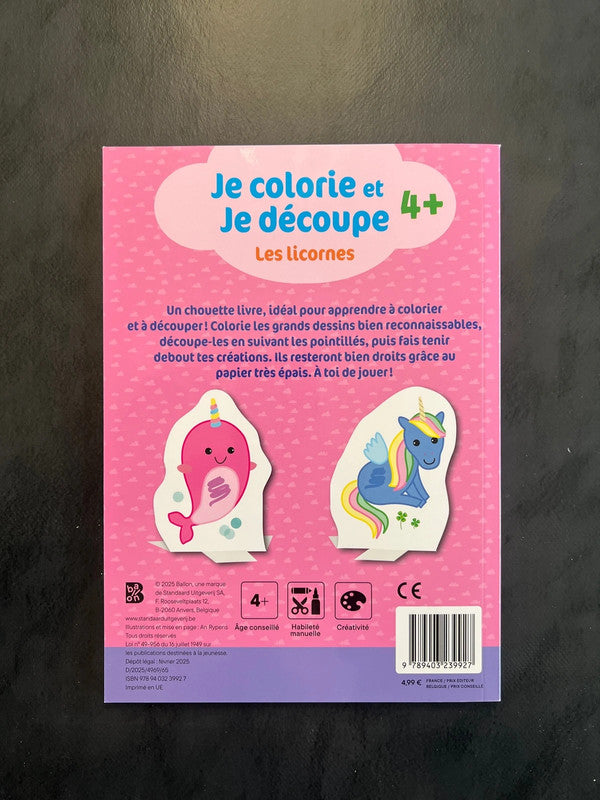 Je colorie et je découpe - les licornes