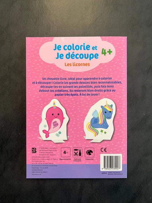 Je colorie et je découpe - les licornes