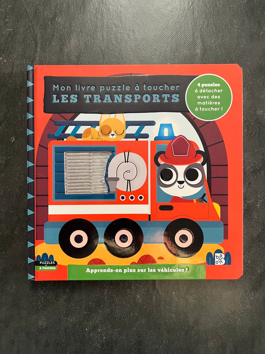 Mon livre puzzle à toucher - les transports
