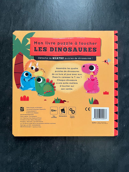 Mon livre puzzle à toucher - les dinosaures