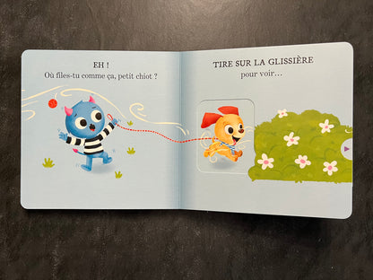 Il y a un chiot dans ce livre