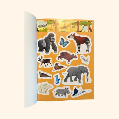 Mon imagier en autocollants - les animaux du monde | 4-7 ans