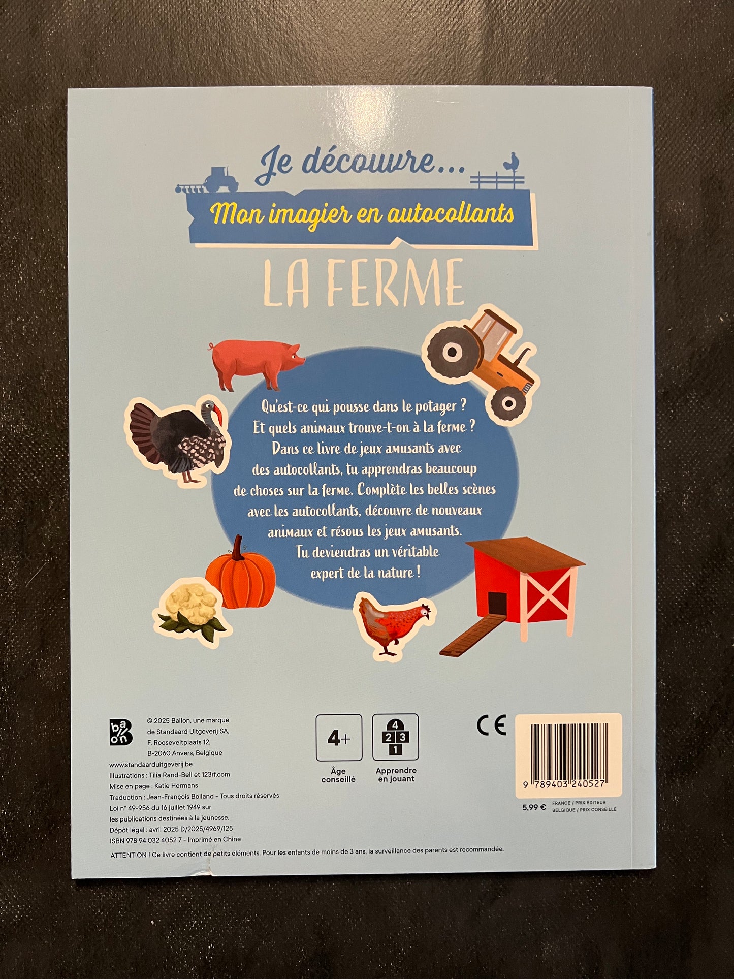Mon imagier en autocollants - la ferme