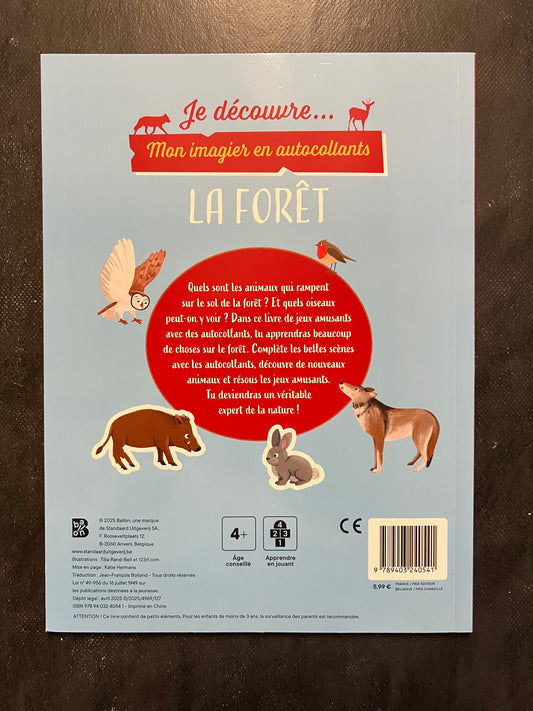 Mon imagier en autocollants - la forêt