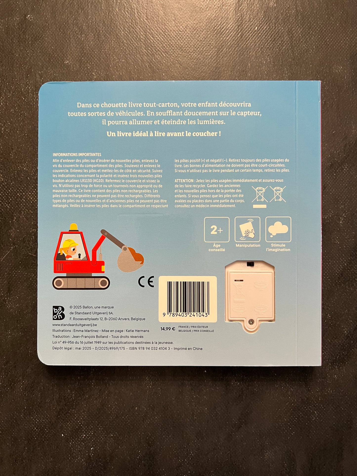 Mon livre à lumières - les transports