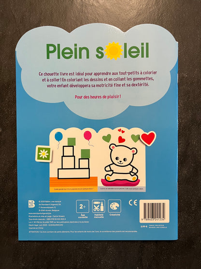 Coller et colorier plein soleil - Dès 2 ans