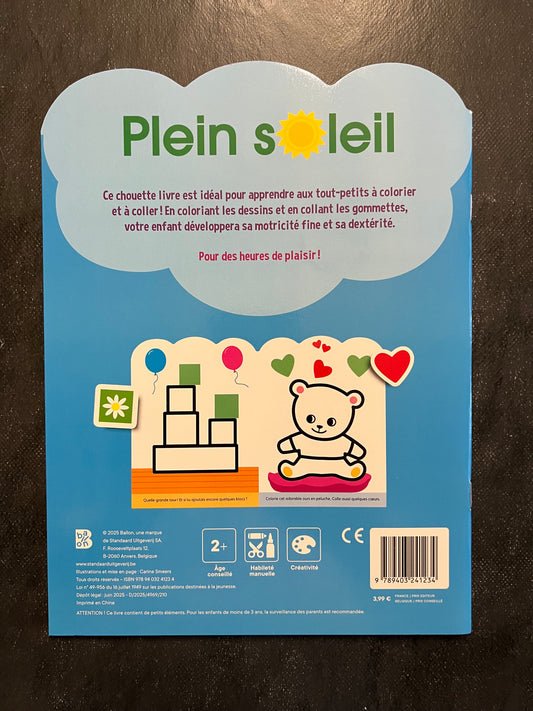 Coller et colorier plein soleil - Dès 2 ans
