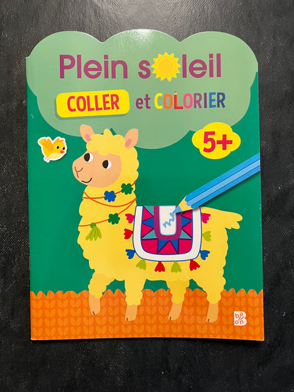 Coller et colorier plein soleil - Dès 5 ans