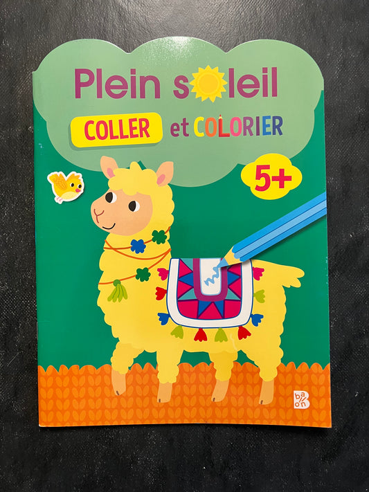 Coller et colorier plein soleil - Dès 5 ans