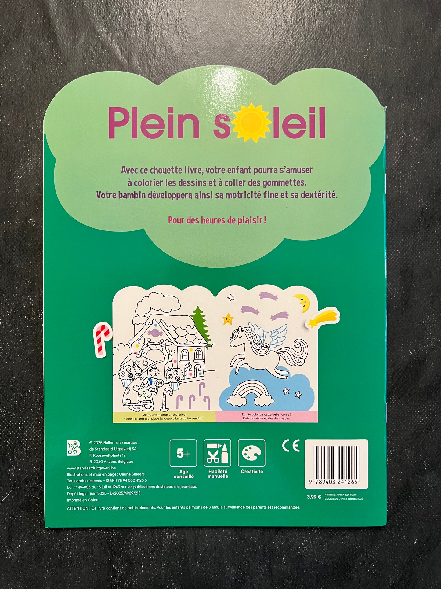 Coller et colorier plein soleil - Dès 5 ans