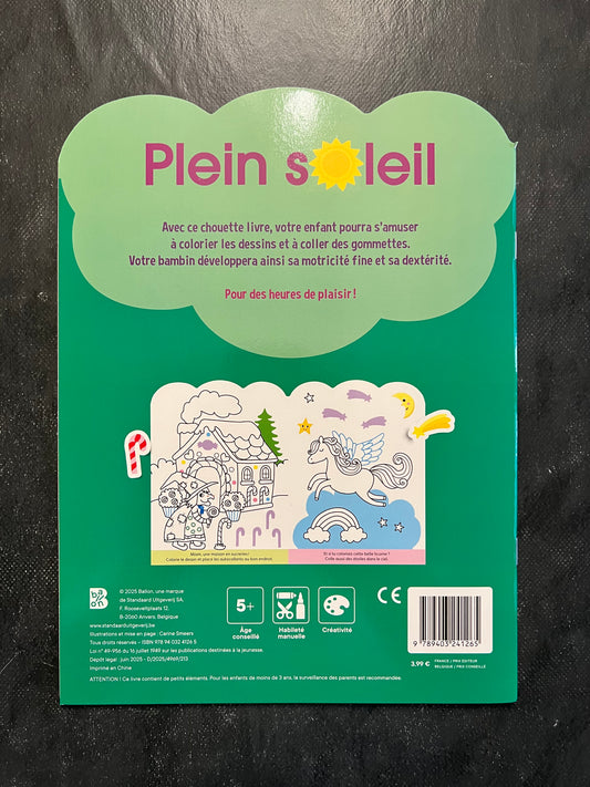 Coller et colorier plein soleil - Dès 5 ans