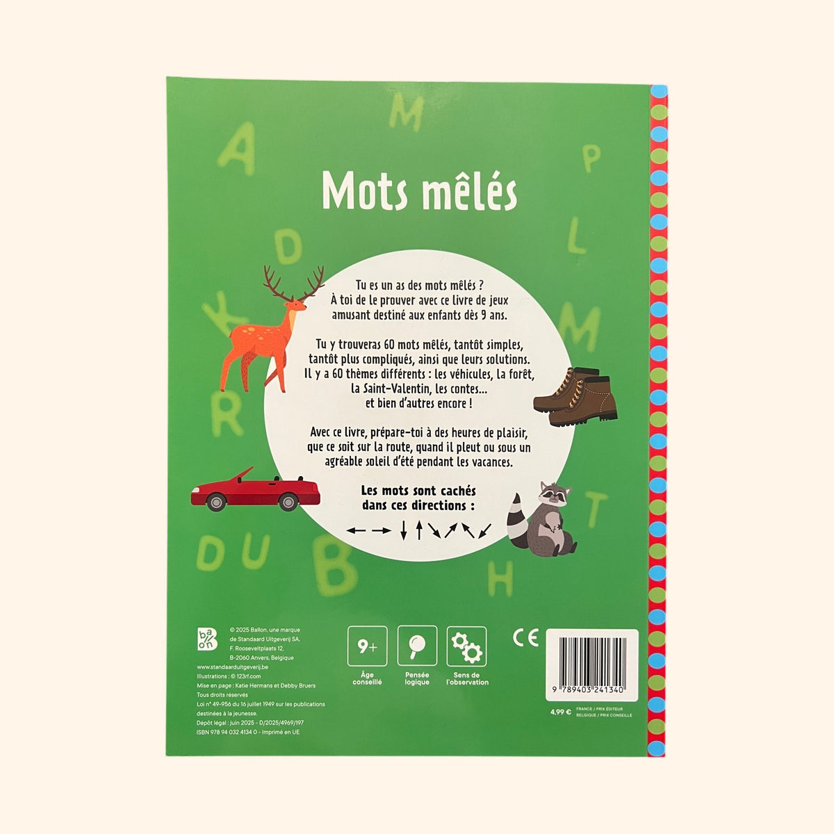 Mots mêlés - Jeu de lettres dès 9 ans