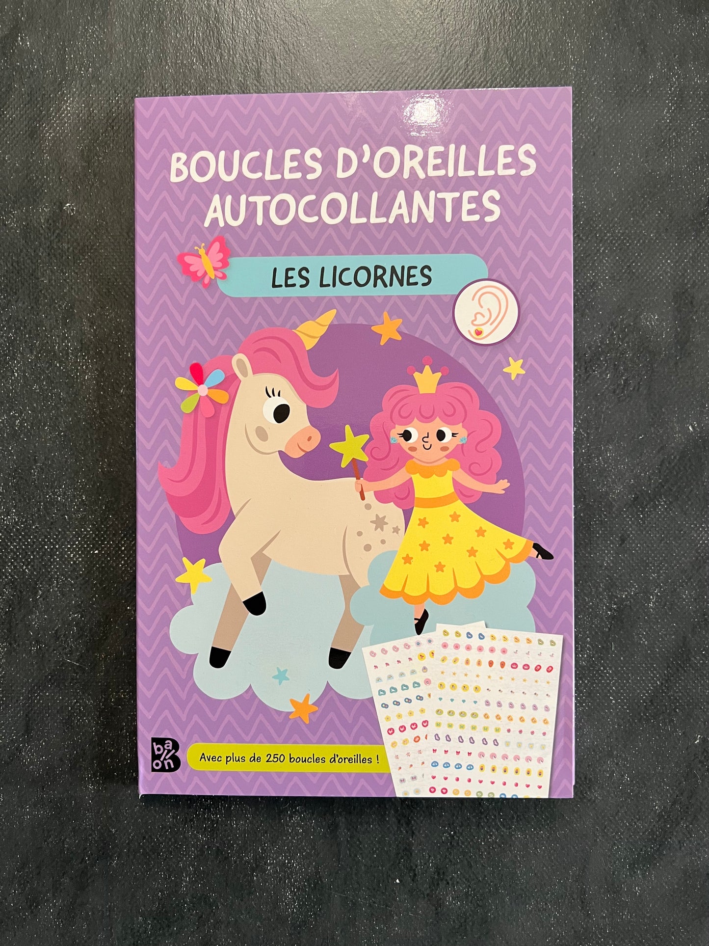 Boucles d'oreilles autocollantes - les licornes