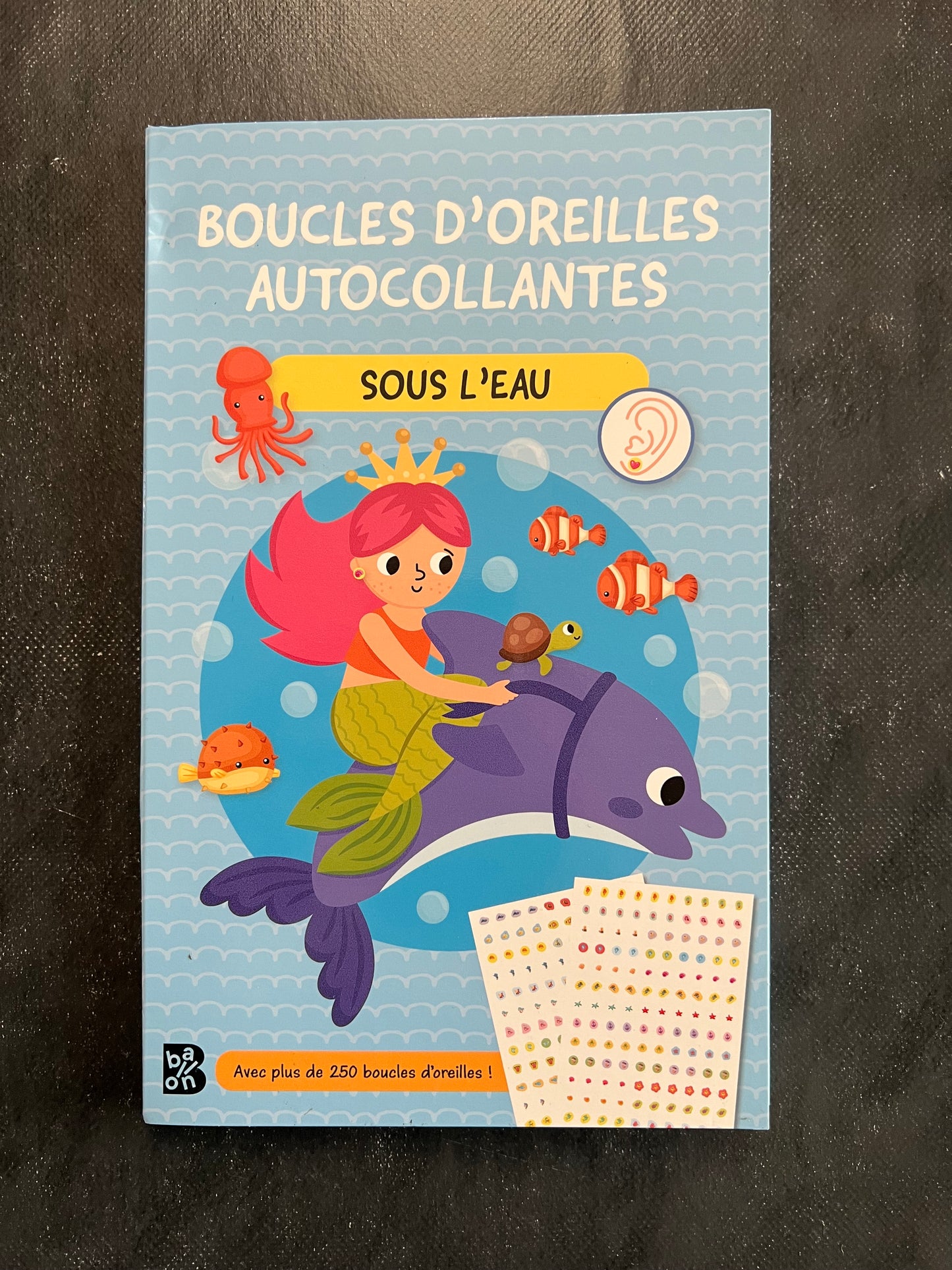 Boucles d'oreilles autocollantes - sous l'eau