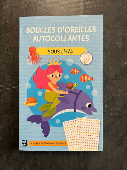 Boucles d'oreilles autocollantes - sous l'eau