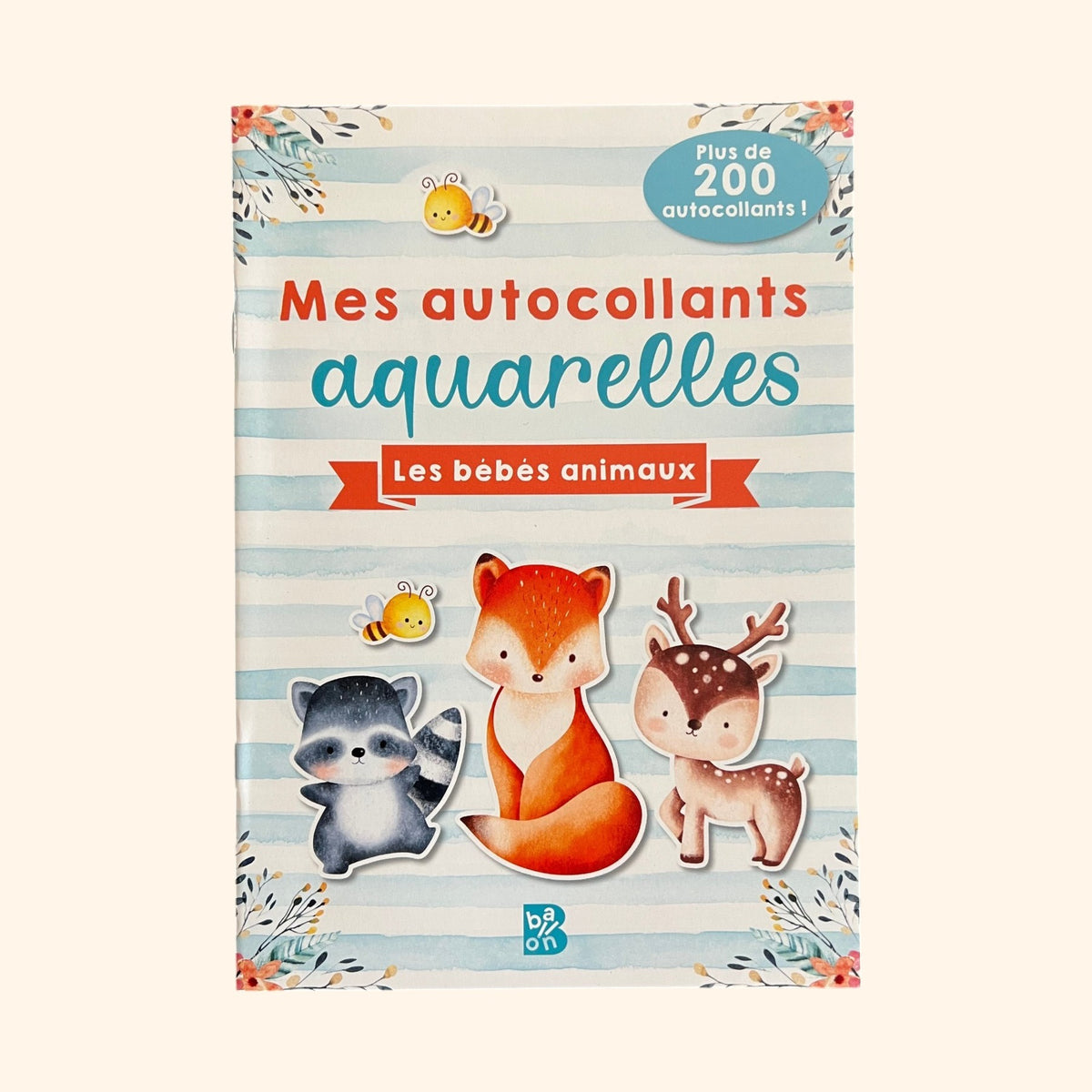 Mes autocollants aquarelles - les bébés animaux | 3-6 ans