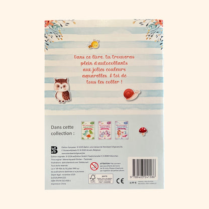 Mes autocollants aquarelles - les bébés animaux | 3-6 ans