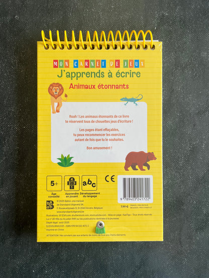 Mon carnet de jeux - animaux étonnants - dès 5 ans